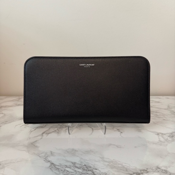 Saint Laurent Zip Around Wallet in Grained Leather - Picture 2 of 11